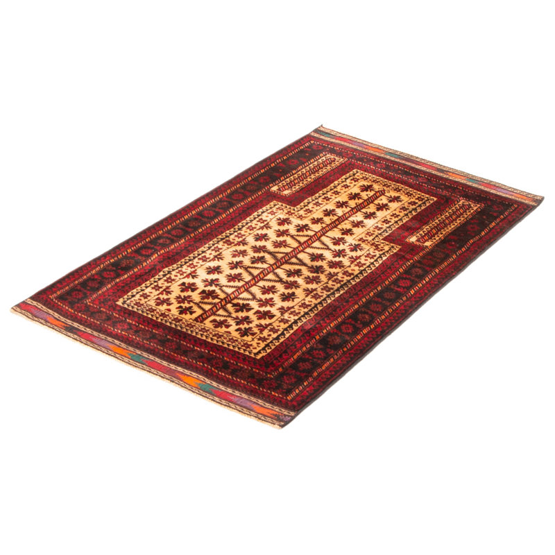 Tapis orange Teimani 2 pi 11 po x 4 pi 8 po