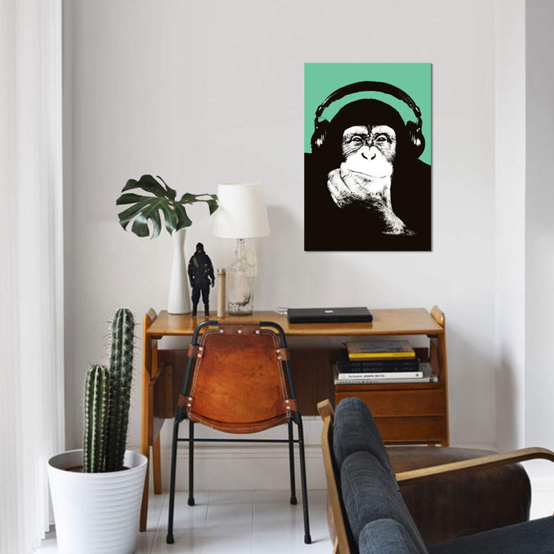 «New Monkey Head VIII», impression sur toile, H 60 po x l 40po x P 1,5 po, Toile tendue