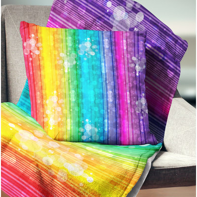Rainbow Effects - Abstract Printed Pillow