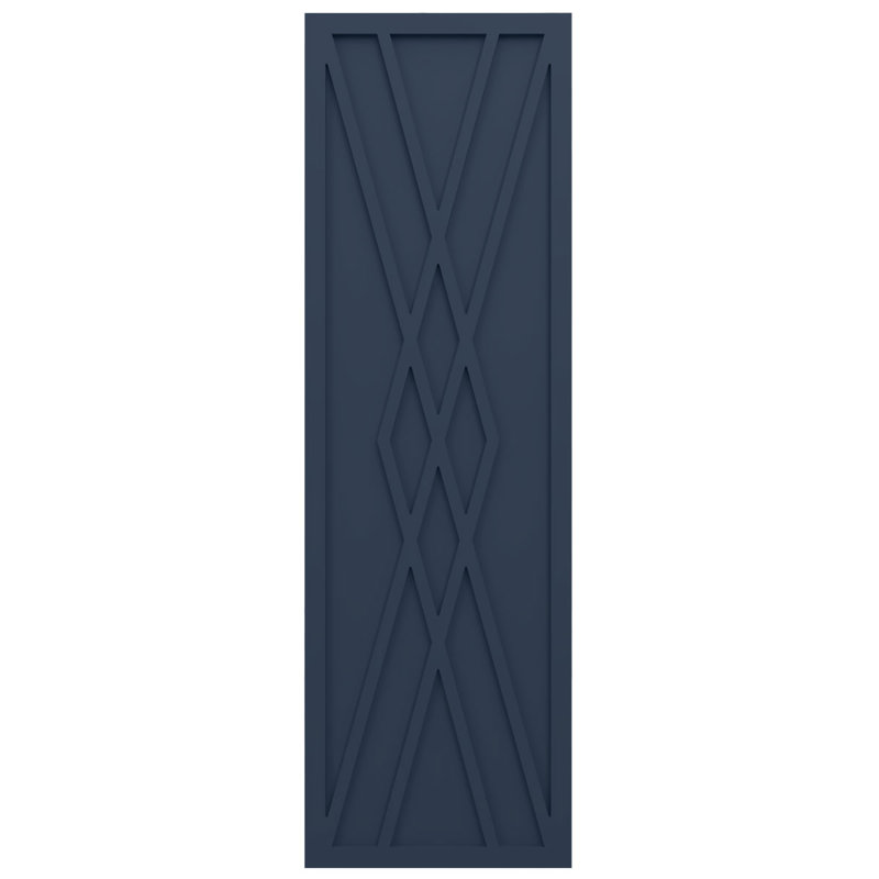 Volets de style moderne EnduraCore Composite Florence, L 12 po, Bleu nuit sans étoile, H 48 po