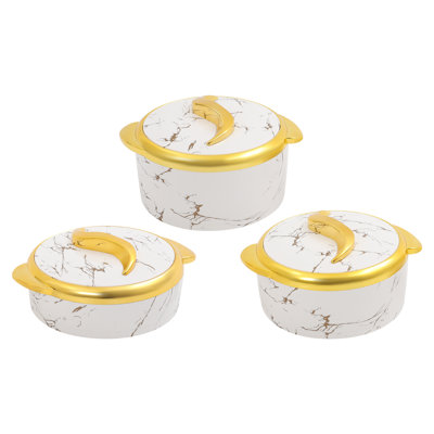 3Pcs Thermal Dish Set With Lids