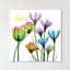 Floral Rainbow Love - impression sur toile tendue-23604913