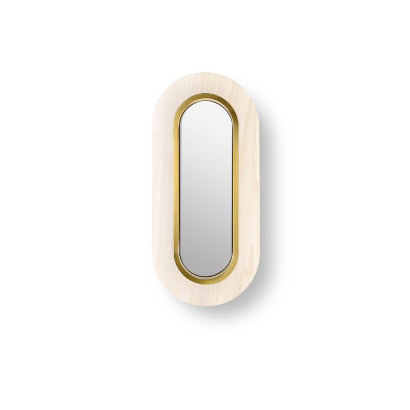 Lens 1 - Light LED Wallchiere, 17.9" H x 8.7" W x 1.8" D, Gold, White