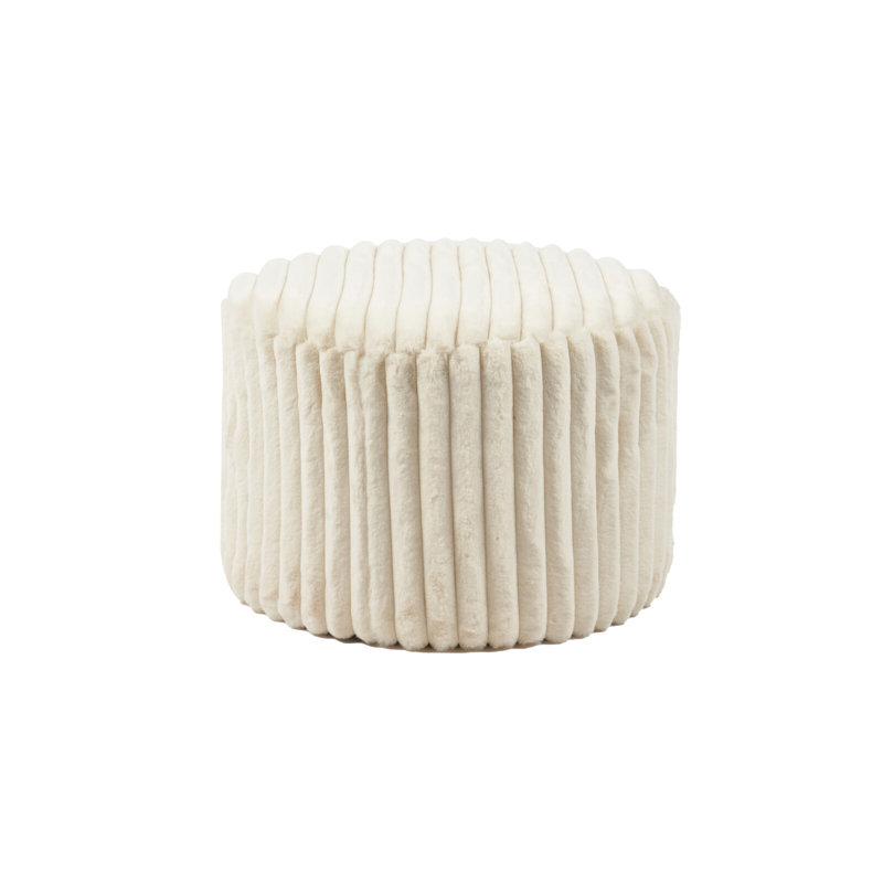 Carmie Foam Accent Stool, Beige