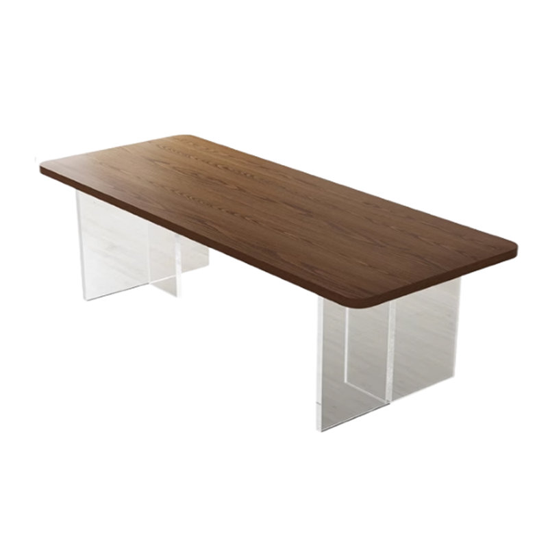 Miggie Ash Solid Wood Top Dining Table, 29.52"H x 86.61"L x 35.43"W
