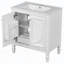 Meuble-lavabo de style rétro avec lavabo, deux portes et tablette-619339100
