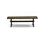 Banc de salle à manger moderne en X avec siège en bois, finition noire brossée.-730994567-730994566