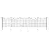 39in H (5 Fence Panels) No Dig Easy Install Zippity Black Metal Fence, Decorative Fence Ideal for Garden Fencing For Dogs, Temporary Fence or Garden Fence Animal Barrier, WF29006