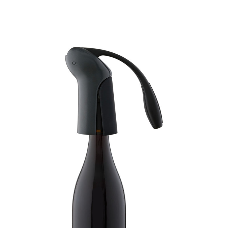 Rabbit Vertical Lever Corkscrew With Foil Cutter, Gray