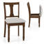 Chaise de cuisine avec tissu en lin et espace de rangement-306020949