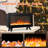 Flame&Shade 16-inch Small Portable Tabletop Electric Fireplace Heater, Mini Faux Fireplace with Realistic Flame Effect for Indoor Home Ambiance Freestanding Fire Places Stove, Infrared Indoor, 750 | 1500w, Overheating Protection
