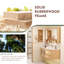 Meuble-lavabo mural en bois d'hévéa massif, de style bois naturel, avec lavabo en céramique intégré et armoire à miroir intelligent-1090966043