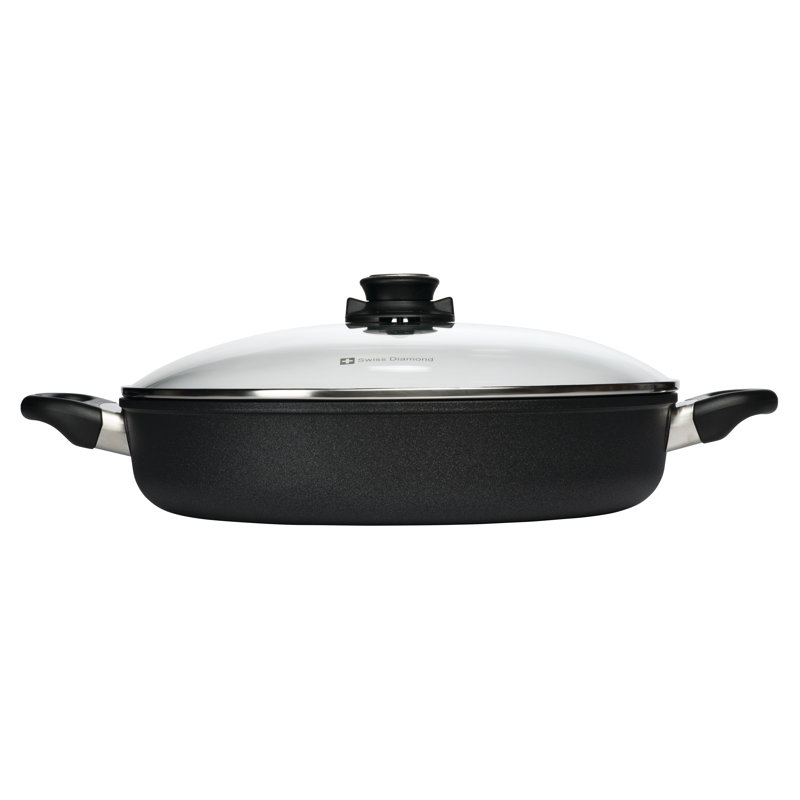Non-Stick Aluminum Saute Pan with Lid, 4.8 Qt.