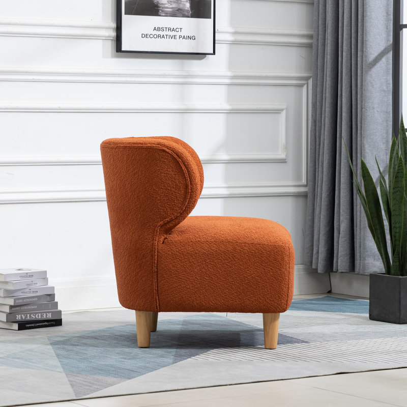 Jann 74cm Wide Bedroom Chair, Orange