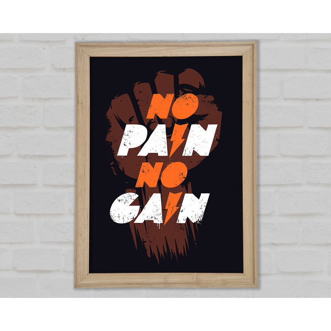 No Pain No Gain 1 - Einzelne Bilderrahmen Kunstdrucke