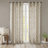 Fretwork Print Grommet Top Window Curtain Panel With Geometric Pattern And Light-Filtering Texture.-534900653-534900626