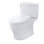 Toilette allongée deux pièces au sol WASHLET 17,5 po 1,28 GPF (siège inclus) sans chasse d'eau