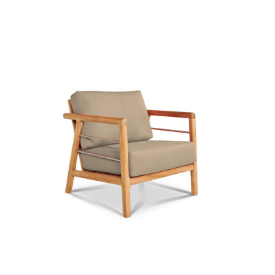 Fauteuil club d'extérieur en teck Goronwy Aalto
