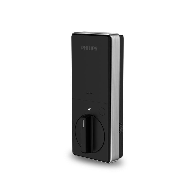 Serrure à pêne dormant Philips Smart Lock avec empreinte digitale et écran tactile, Nickel satiné