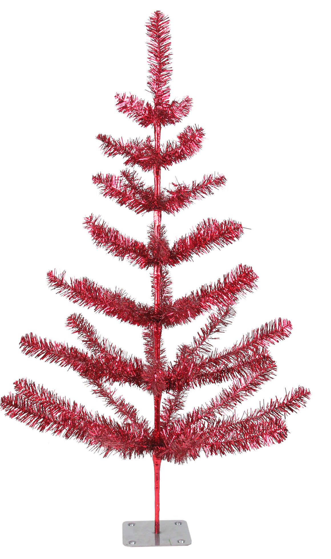 Northlight Seasonal 3' Medium Red Tinsel Twig Artificial Christmas Tree ...