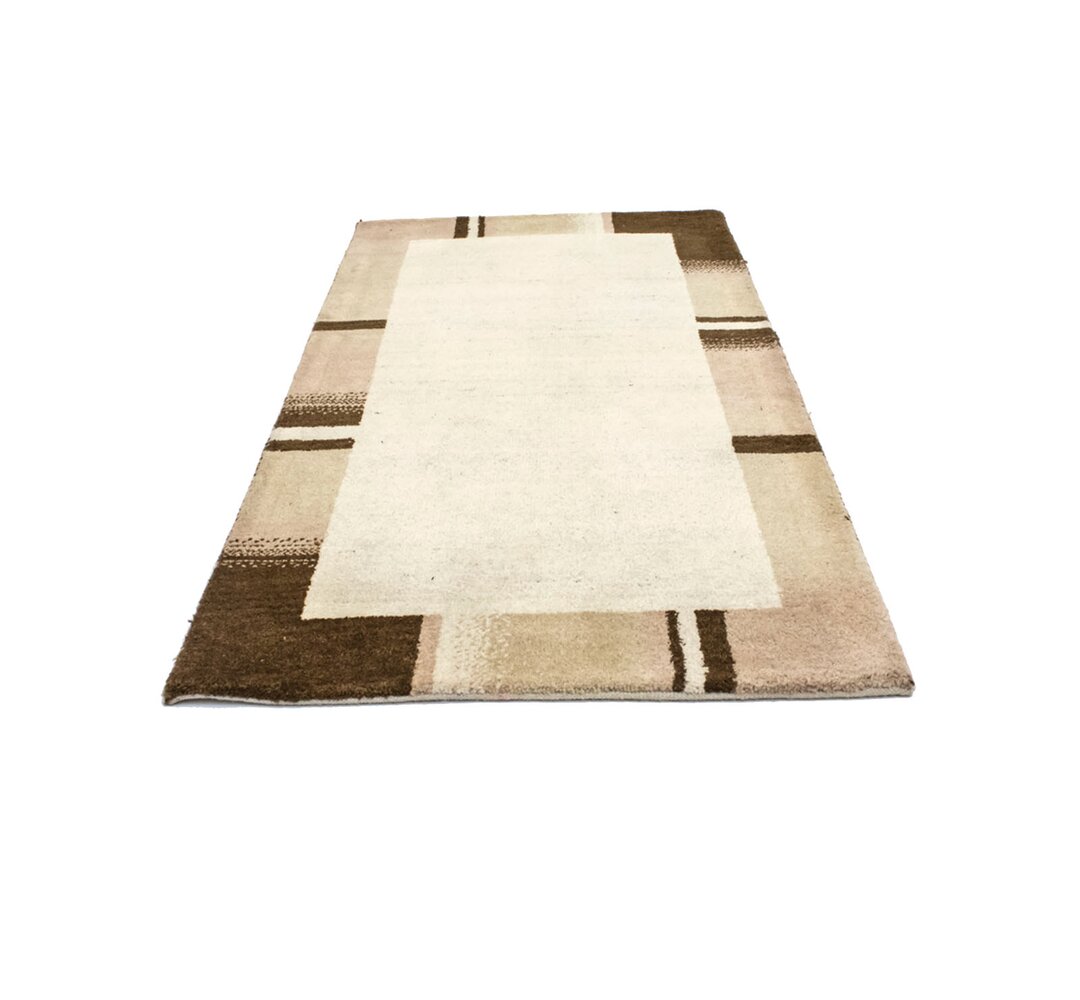 Handgefertigter Teppich Wrightsville in Beige