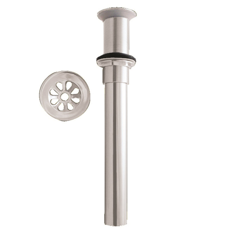 High-Flow Grid 1.25" Grid Bathroom Sink Drain without Overflow, Matte White, Non-Overflow