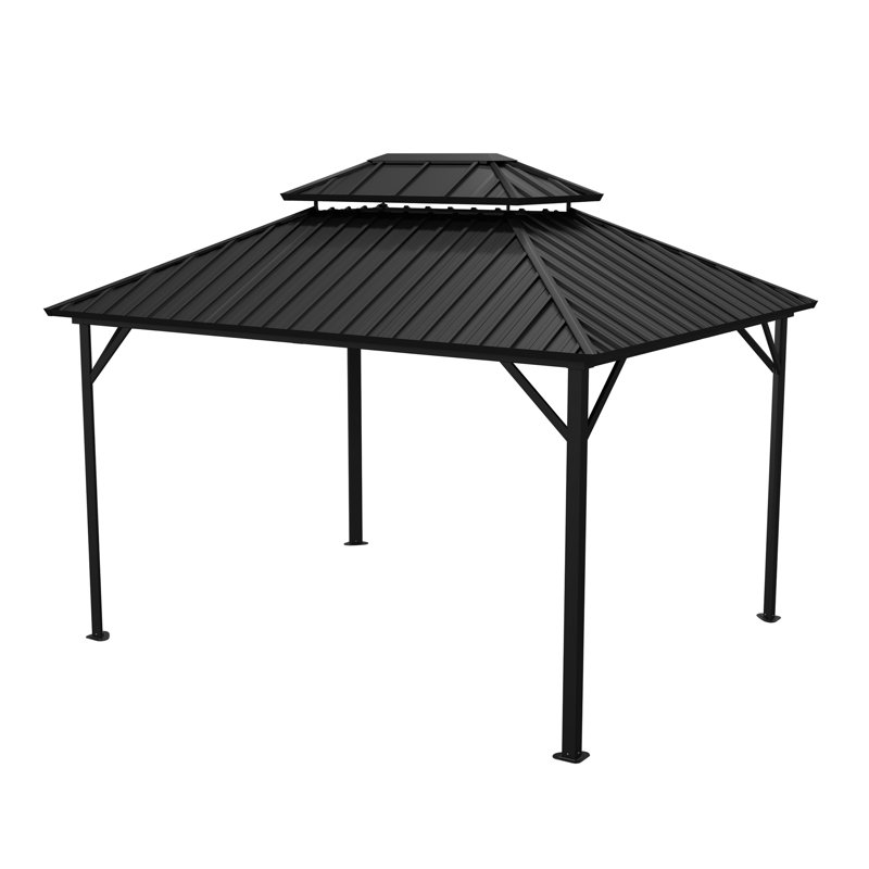10 pi. L 12 pi. D Pavillon de jardin en fer