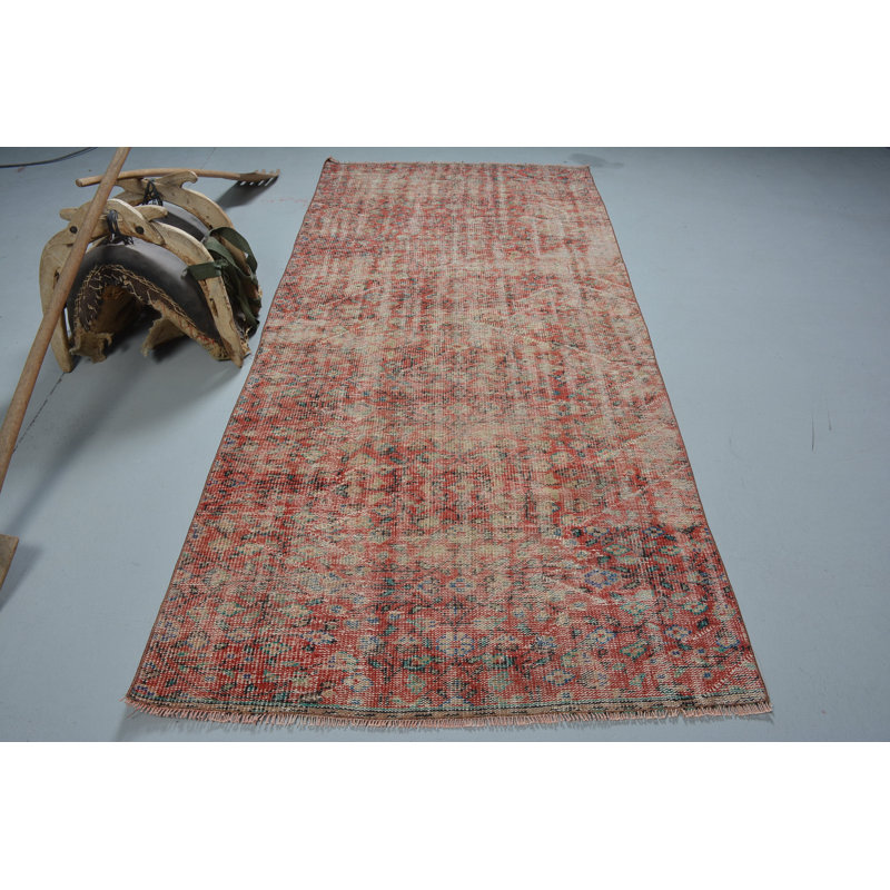 Tapis turcs, tapis orientaux, tapis rétro, tapis verts 4,2 x 8,9 pi