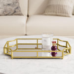 Brionna Mirrored Glass Tray
