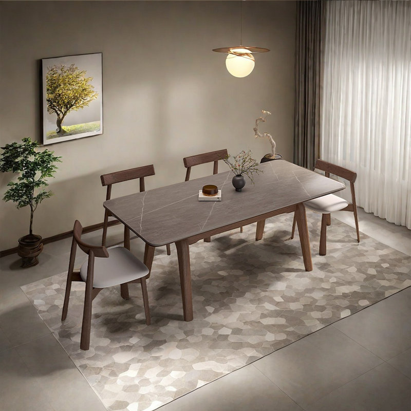 Table de salle à manger style italien, H 29,53 po x L 55,12 po x l 31,5 po