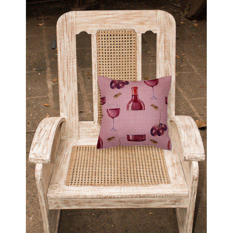 Coussin décoratif intérieur/extérieur vin on lin, 18 po x 18 po