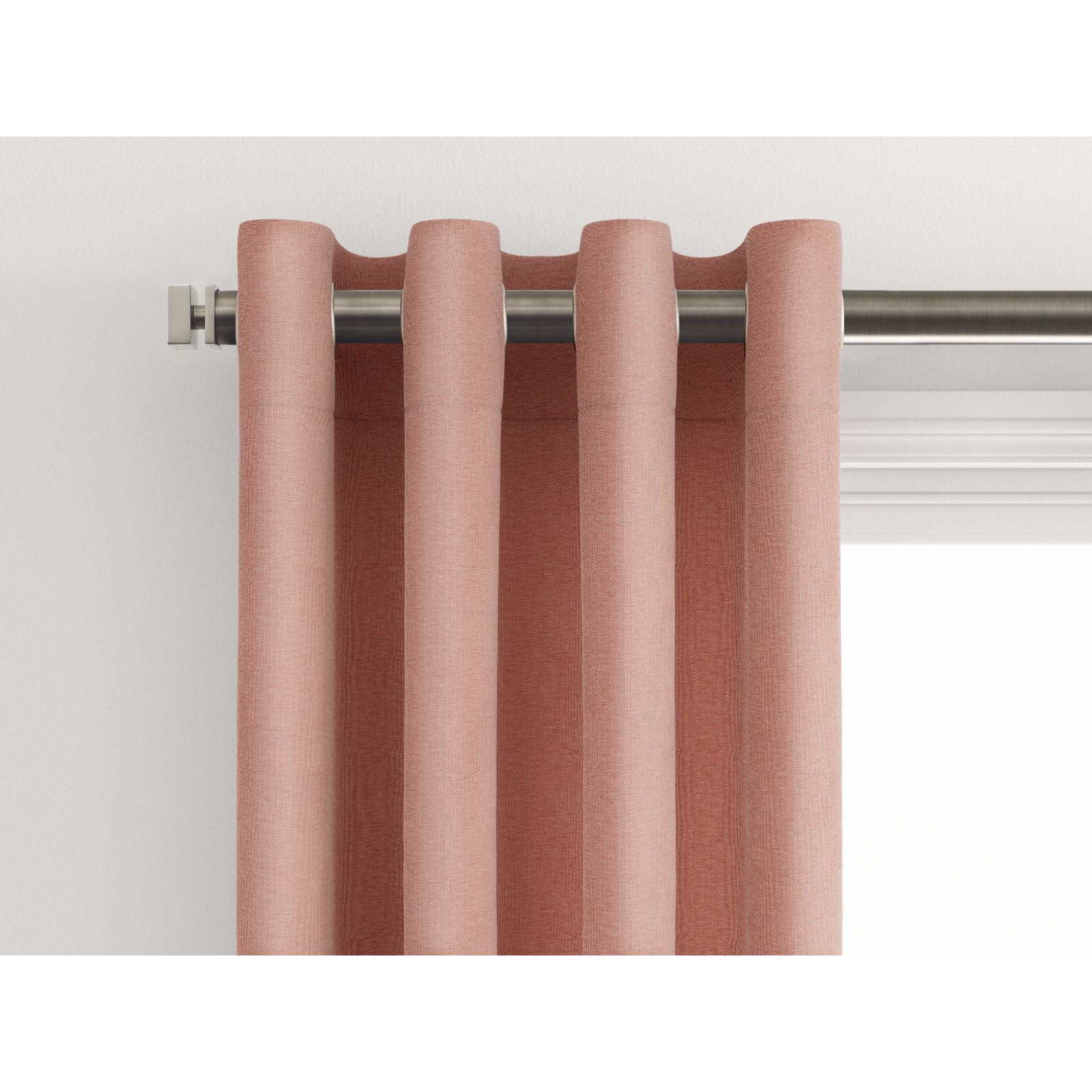 Sunbrella Madison Indoor/Outdoor Light Filtering Curtain, 50" W x 84" L, Adobe