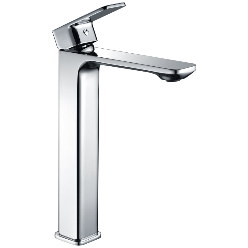 Single-Hole Bathroom Faucet with Drain Assembly, Polished Chrome