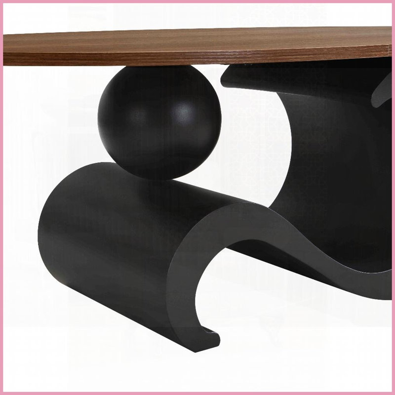 Ensemble de tables basses gigognes 2-en-1 Elegant - Ovale & amp; Plateau rond en panneau de fibres à densité moyenne, peu encombrant Assemblage facile