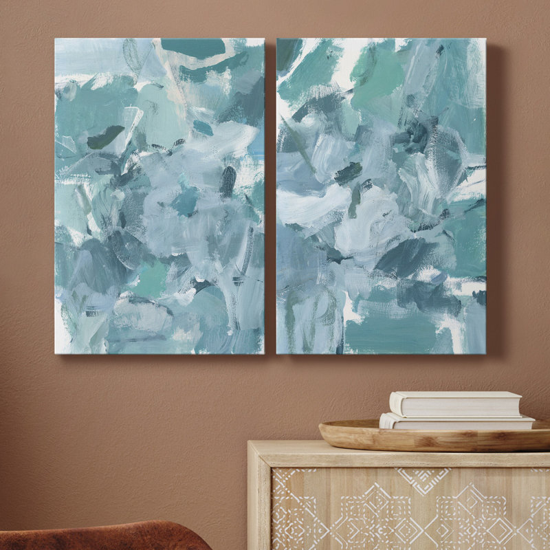 Toile tendue Soft Teal I Premium Gallery - prête à être accrochée, H 36 po x l 48 po x P 1 po