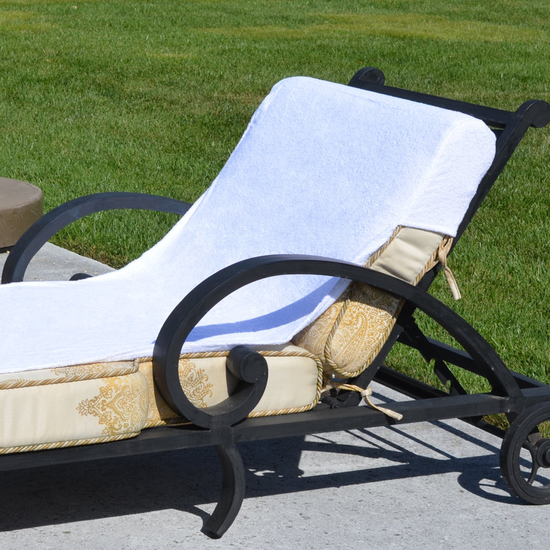 Outdoor Patio Chaise Lounge Cover, White, F