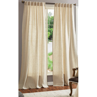 Amiliah Linen Semi Sheer Curtain Single Panel