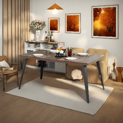 Metal Base Dining Table