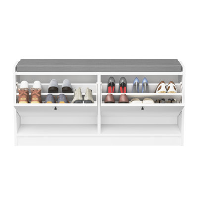Shoe Storage Bench Entryway Bench With Storage, Shoe Bench Shoe Cabinet Storage For Entryway, Shoe Rack Bench Shoe Organizer Cabinet With Cushion For