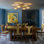 Modern Linear Ellipse Ribbed Glass 4-Light Dimmable LED Semi-Flush Mount