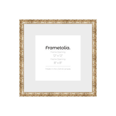 Frametolia Golden Age Vintage Wall Frame - 1-1/2" Width - Wide Mat
