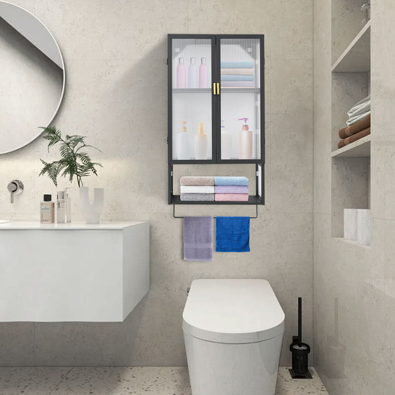 Wall Mounted Storage Cabinet, 27.55" H x 15.74" W x 5.7" D