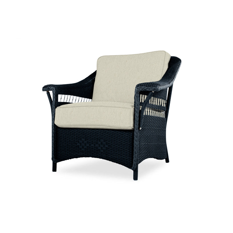 Nantucket Outdoor Lounge Chair, Sandberg Flax, Ebony