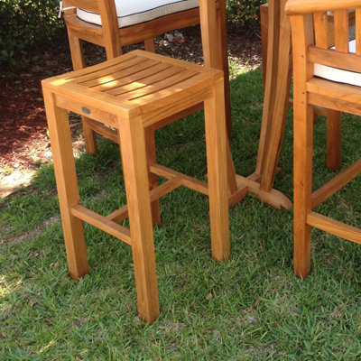 Ingrid Teak Patio Bar Stool by Bay Isle Home
