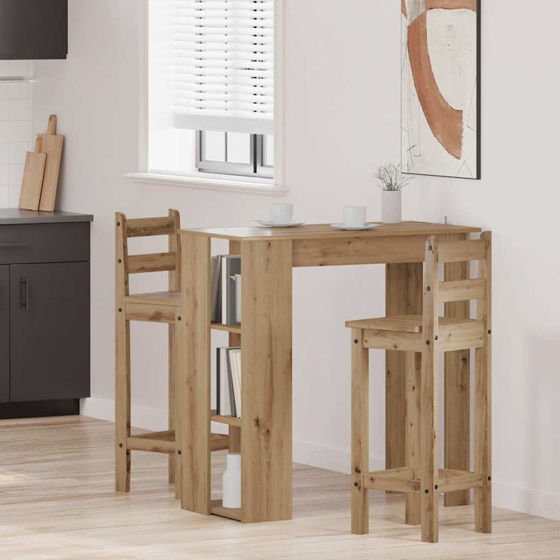 Table bistro vidaXL, Chêne artisanal