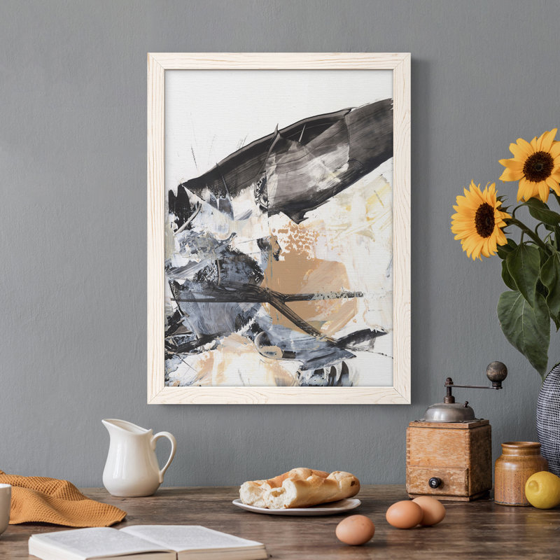Toile encadrée de qualité supérieure Ruckus IV - prête à être accrochée, H 24 po x l 20 po x P 1 po, Blanc