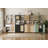 71" Tall Kitchen Pantry Cabinet with Microwave Stand, 3 Adjustable Shelves, Drawer & Rattan Doors, Natural-1201562450