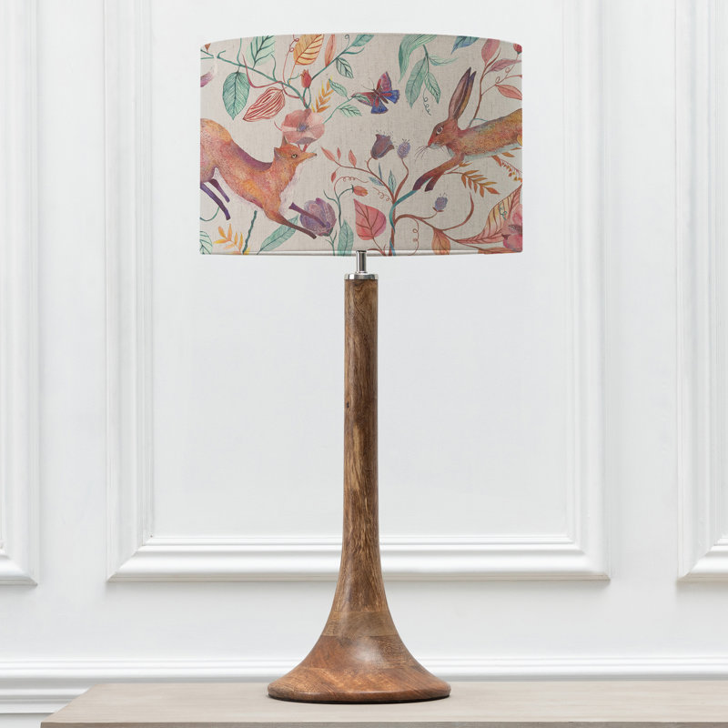 Leaping Into The Fauna Solid Wood Table Lamp
