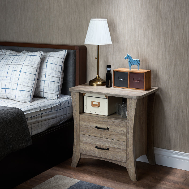 Charmante table d'appoint rustique avec options de rangement polyvalentes