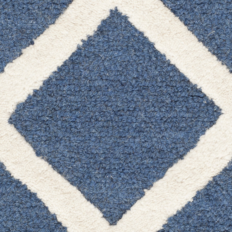 Sanyla Hand Tufted Wool Geometric Rug, Square 6'